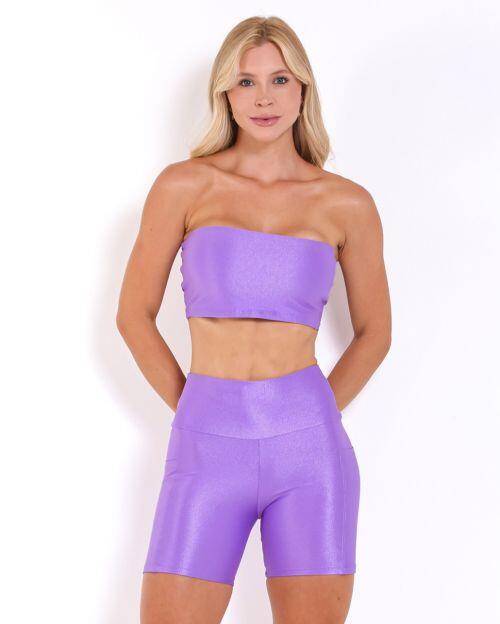 Conjunto Short Bolso Duplo Compressão + Top Faixa