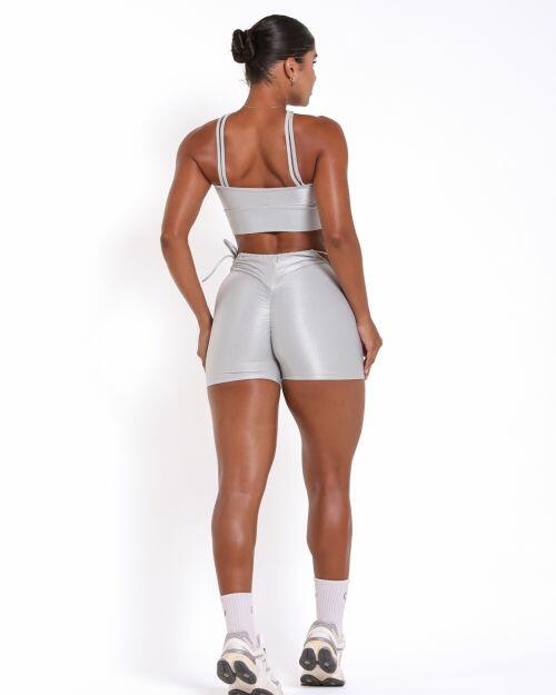 Conjunto Short Empina Ajuste Compress�o + Top Cruzado