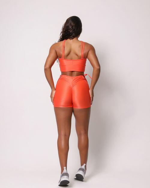 Conjunto Short Empina Ajuste Compress�o + Top Cruzado