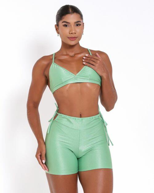 Conjunto Short Empina Ajuste Compress�o + Top Rafa