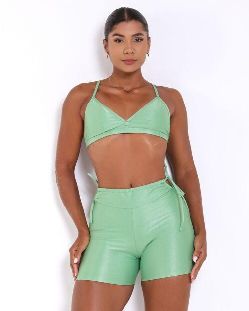 Conjunto Short Empina Ajuste Compress�o + Top Rafa