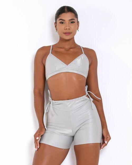 Conjunto Short Empina Ajuste Compress�o + Top Rafa