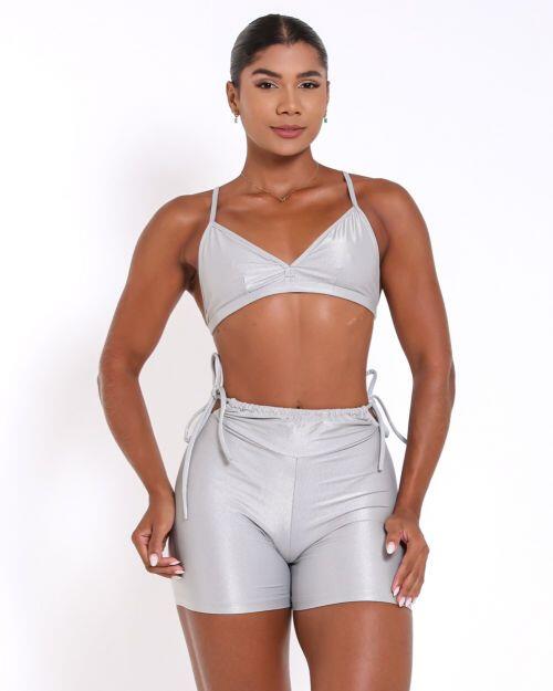 Conjunto Short Empina Ajuste Compress�o + Top Rafa
