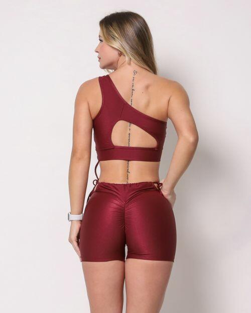 Conjunto Short Empina Ajuste Compress�o + Top Paloma