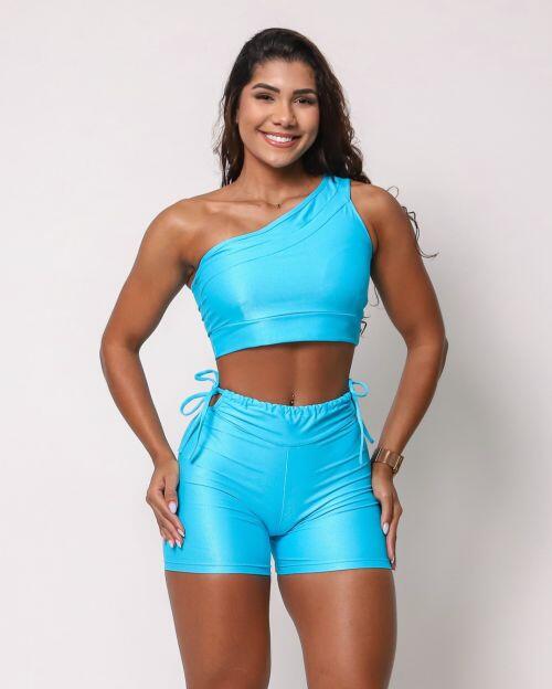 Conjunto Short Empina Ajuste Compress�o + Top Paloma