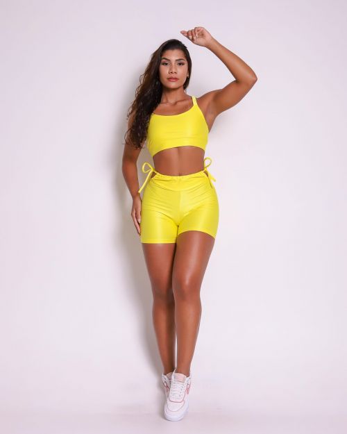 Conjunto Short Empina Ajuste Compressão + Top Tai