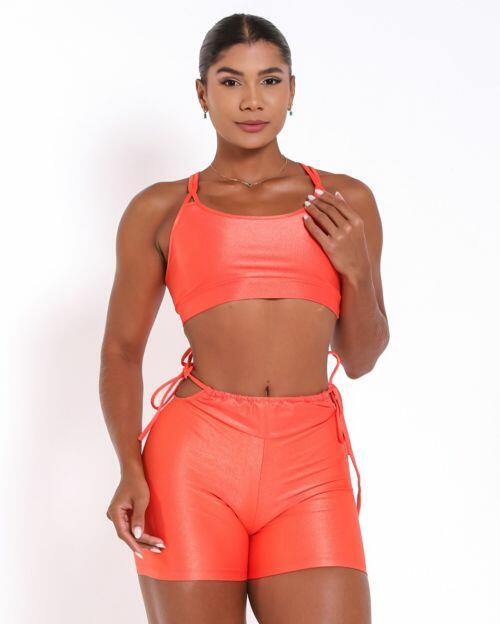 Conjunto Short Empina Ajuste Compress�o + Top Lu