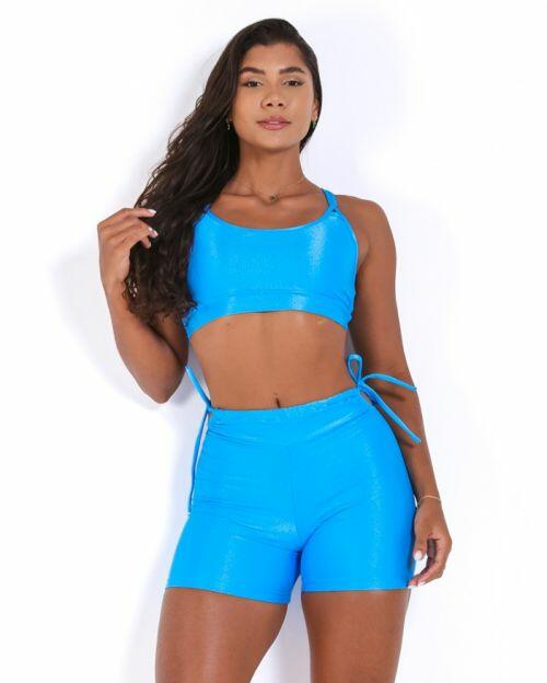 Conjunto Short Empina Ajuste Compress�o + Top Lu