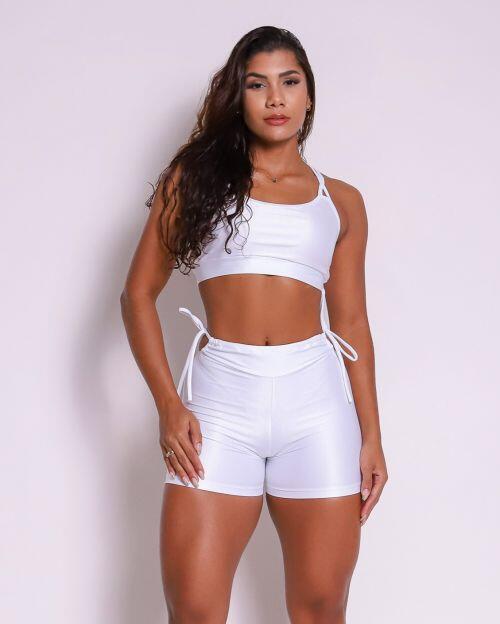Conjunto Short Empina Ajuste Compressão + Top Lu
