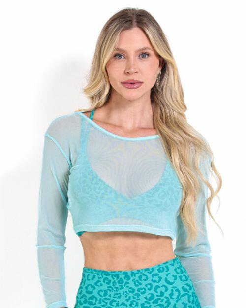 Cropped Manga Longa Devor�