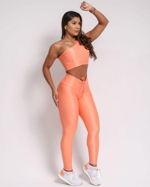 Conjunto Calça Legging Empina Compressão + Top Paloma