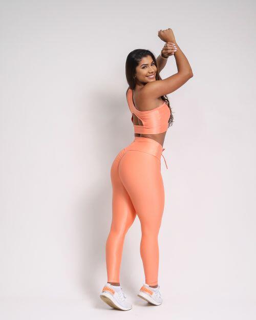Conjunto Calça Legging Empina Compressão + Top Paloma