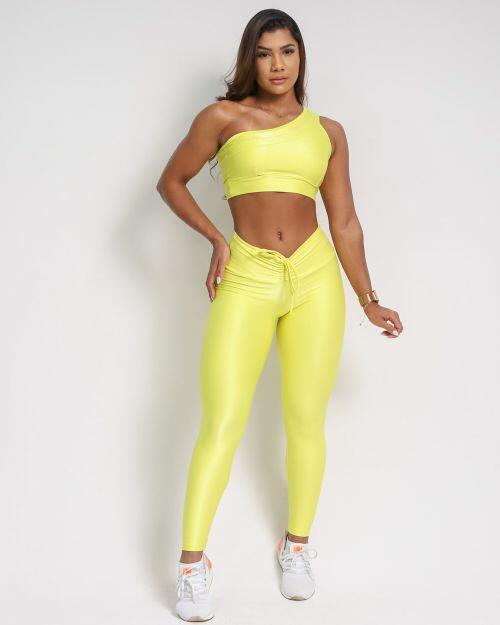 Conjunto Calça Legging Empina Compressão + Top Paloma