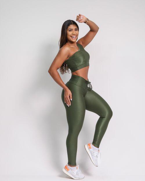 Conjunto Calça Legging Empina Compressão + Top Paloma