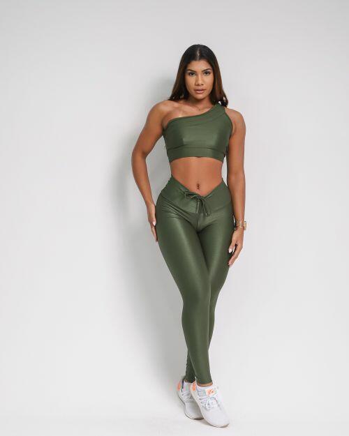 Conjunto Calça Legging Empina Compressão + Top Paloma