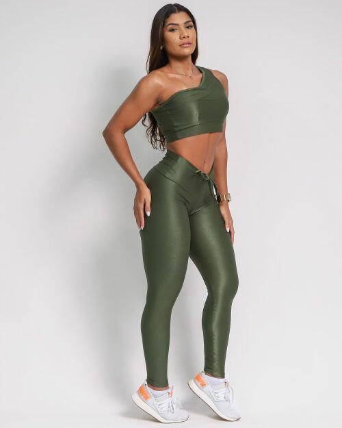 Conjunto Calça Legging Empina Compressão + Top Paloma