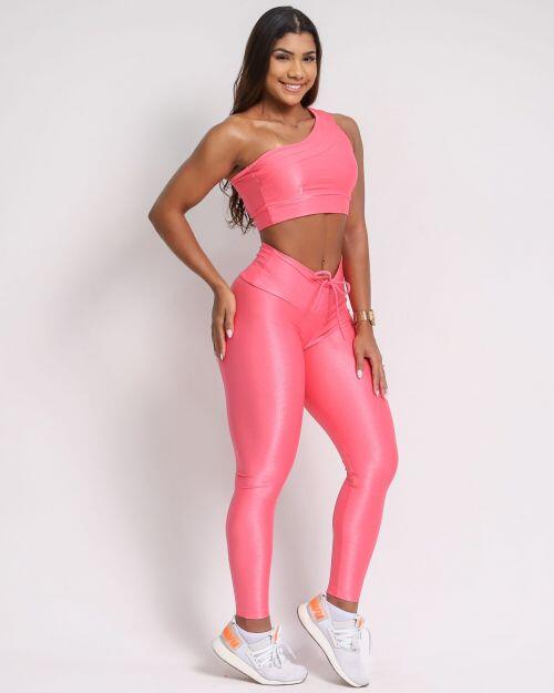 Conjunto Calça Legging Empina Compressão + Top Paloma