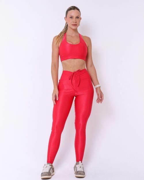 Conjunto Cal�a Legging Empina Compress�o + Top Jhully