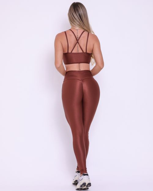 Conjunto Cal�a Legging Empina Vivo C�s Reto Compress�o + Top Lari