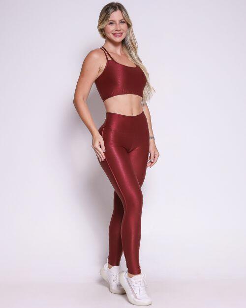 Conjunto Cal�a Legging Empina Vivo C�s Reto Compress�o + Top Lari
