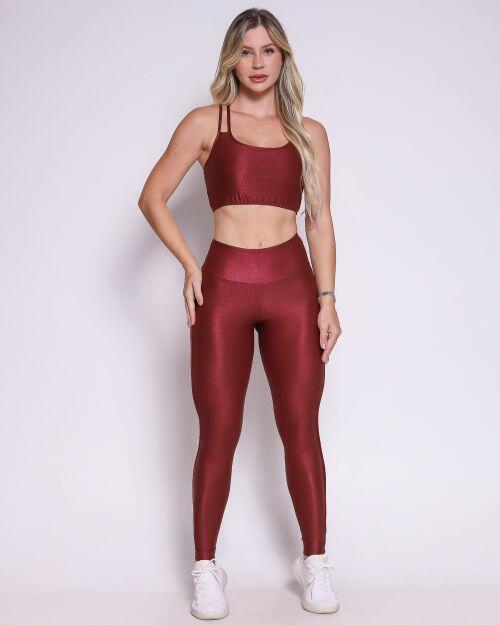 Conjunto Cal�a Legging Empina Vivo C�s Reto Compress�o + Top Lari