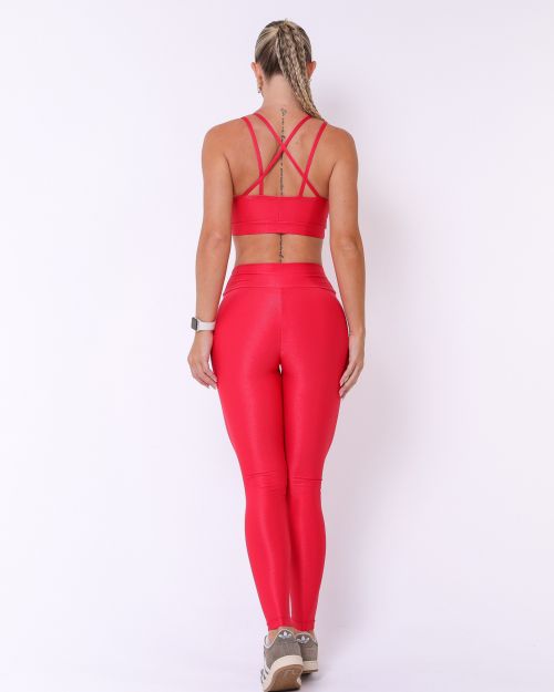 Conjunto Cal�a Legging B�sica Compress�o + Top Vivi