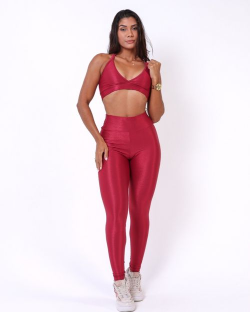 Conjunto Cal�a Legging B�sica Compress�o + Top Vivi