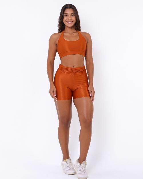 Conjunto Short Básico Cós Franzido Compressão + Top Jhully