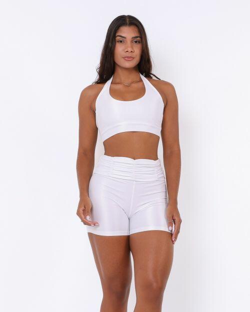 Conjunto Short Básico Cós Franzido Compressão + Top Jhully