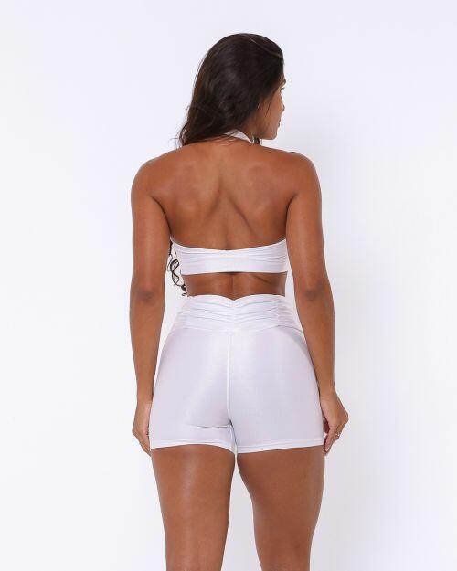 Conjunto Short Básico Cós Franzido Compressão + Top Jhully