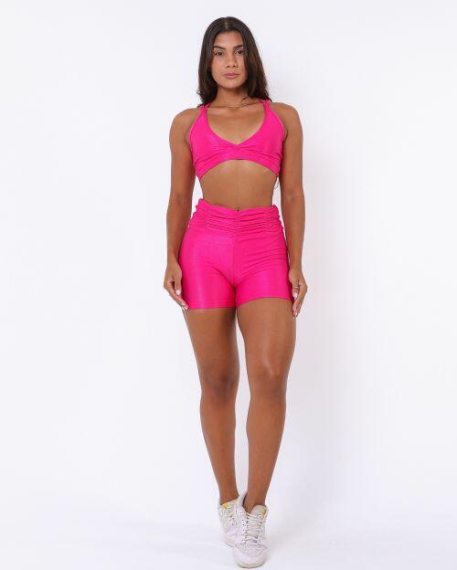Conjunto Short B�sico C�s Franzido Compress�o + Top Vivi