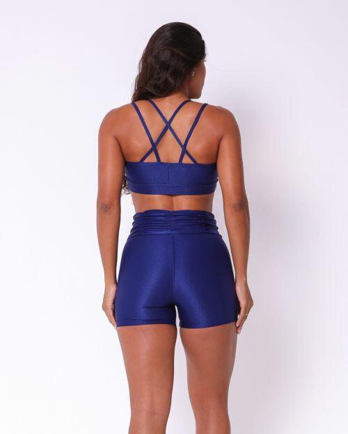 Conjunto Short Básico Cós Franzido Compressão + Top Vivi