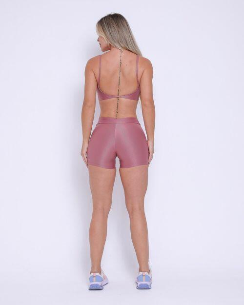 Conjunto Short Básico Cós Fino Compressão + Top Ju