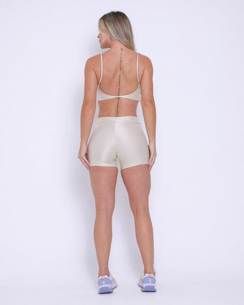 Conjunto Short Básico Cós Fino Compressão + Top Ju