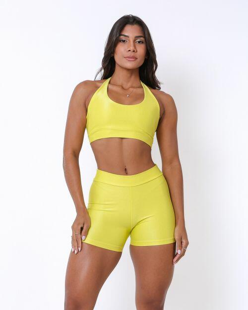 Conjunto Short Básico Cós Fino Compressão + Top Jhully
