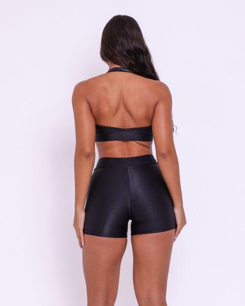 Conjunto Short Básico Cós Fino Compressão + Top Jhully