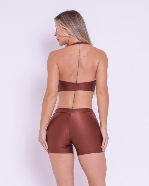 Conjunto Short Básico Cós Fino Compressão + Top Jhully