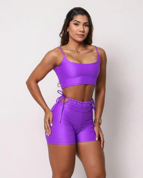 Conjunto Short Empina Ajuste Compressão + Top Bruna