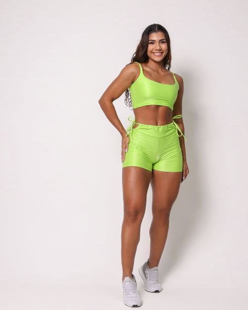 Conjunto Short Empina Ajuste Compressão + Top Bruna