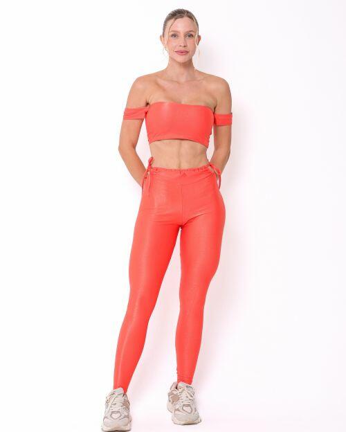 Conjunto Cal�a Empina Ajuste Compress�o + Top Ciganinha