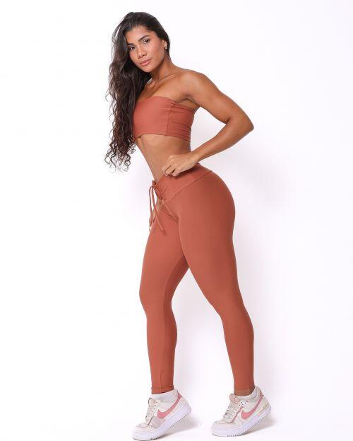 Conjunto Calça Legging Empina Light + Top Faixa