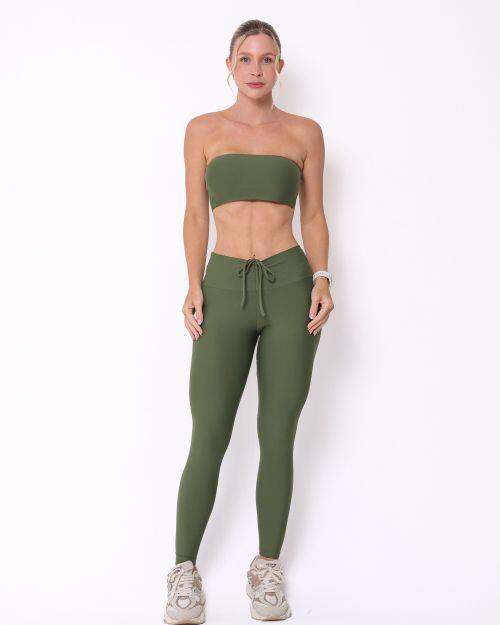 Conjunto Calça Legging Empina Light + Top Faixa