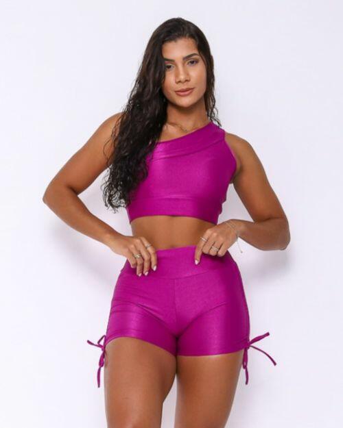 Conjunto Short Cross Compress�o + Top Paloma