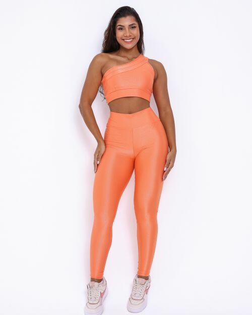 Conjunto Cal�a Legging B�sica Compress�o + Top Paloma
