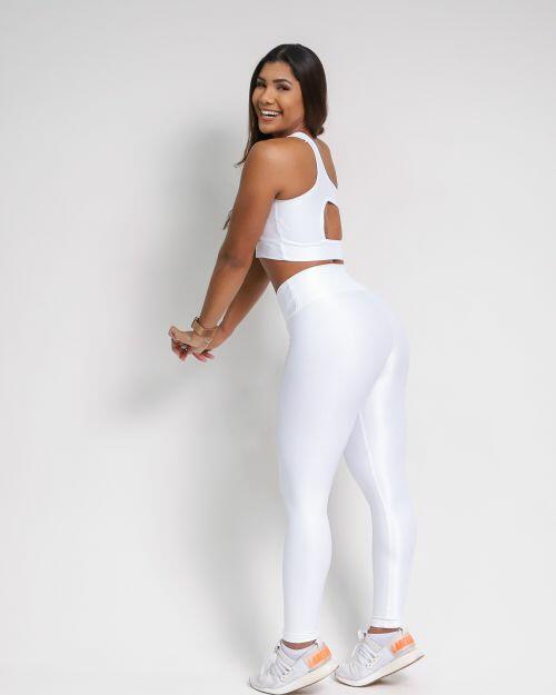 Conjunto Cal�a Legging B�sica Compress�o + Top Paloma