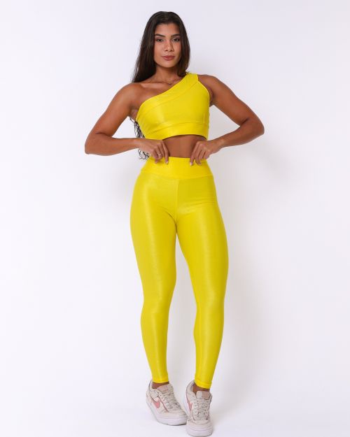 Conjunto Cal�a Legging B�sica Compress�o + Top Paloma