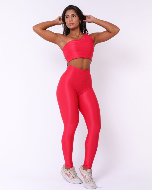 Conjunto Cal�a Legging B�sica Compress�o + Top Paloma