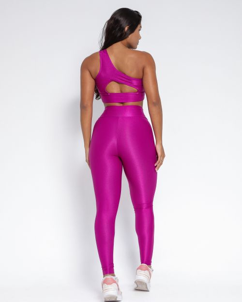 Conjunto Cal�a Legging B�sica Compress�o + Top Paloma