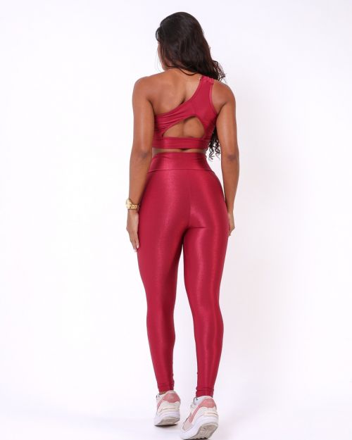 Conjunto Cal�a Legging B�sica Compress�o + Top Paloma