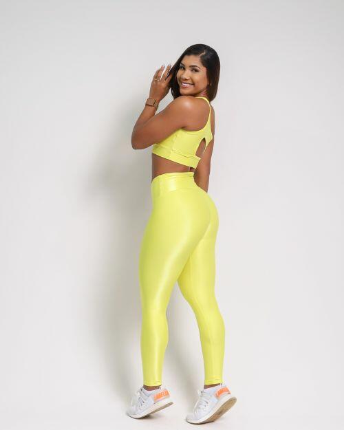 Conjunto Cal�a Legging B�sica Compress�o + Top Paloma
